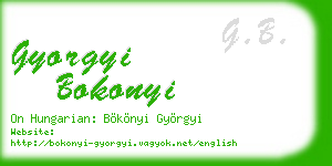 gyorgyi bokonyi business card